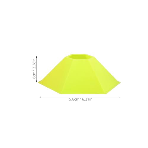 8pcs Soccer Training Markers Hexagon Cones, Field Discs Football Practice, Agility Course, Coaching Equipment for Soccer Drills Orange and Neon Green