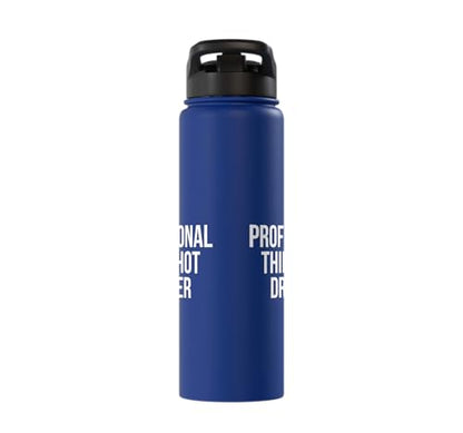 Professional Third Shot Dropper Pickleball Player Design Stainless Steel Insulated Water Bottle - color: Royal Blue