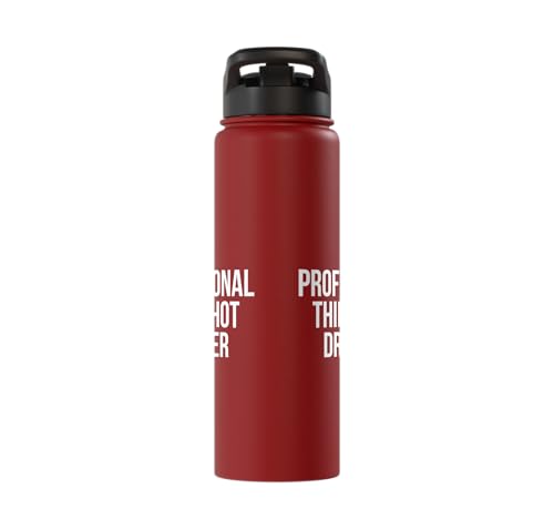 Professional Third Shot Dropper Pickleball Player Design Stainless Steel Insulated Water Bottle - color: Red
