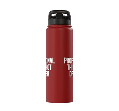 Professional Third Shot Dropper Pickleball Player Design Stainless Steel Insulated Water Bottle - color: Red