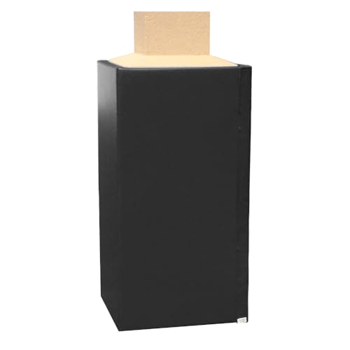 Safety Pole Pad – Square Pole Padding Basketball Pole Pads, 1” Thick Closed Cell Foam for Impact Safety, Weatherproof Goal Padding Pole, UV-Resistant Vinyl Cover, Hook/Loop, 4 FT Tall - color: BLACK, size: 3.5" x 3.5" square