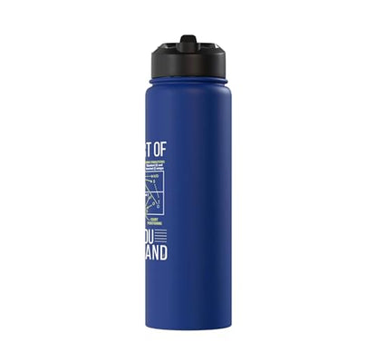 Pickleball Strategy Diagram Funny Sports Stainless Steel Insulated Water Bottle - color: Royal Blue