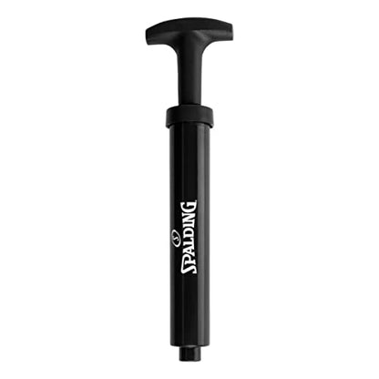 Spalding Sports Ball Pump Kit | Ideal for Basketball, Volleyball, Football, Soccer Ball & Rugby Ball | Complete Hand Pump Kit with Needles - color: Dual Action - 6" - Black