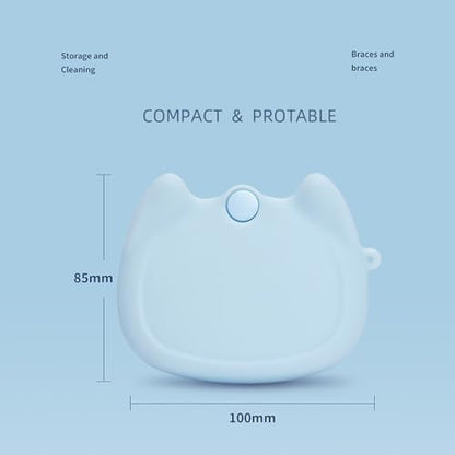 Silicone Retainer Case with Lanyard, WINDSIUUU Portable Cute Travel Retainer Holder Braces Aligner Case with Vent Holes Aligner Retainer Case for Women Travel Denture Night Guard Container - color: Blue