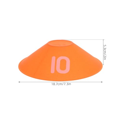 10pcs Soccer Training Cones Set, Plastic Sports Agility Discs 1-10 Numbered Markers for Football Basketball Practice and Drills