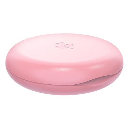 2-Pack Ultra-Thin Round Aligner & Retainer Case with Magnetic Closure – Slim Portable Travel Container for Braces, Mouth Guard, Night Guard, BPA-Free Anti-Slip Water Ripple Design (Rose) - color: Rose