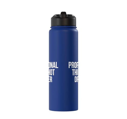 Professional Third Shot Dropper Pickleball Player Design Stainless Steel Insulated Water Bottle - color: Royal Blue