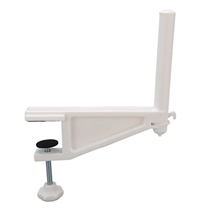 Table Tennis Net Post Set, Dense Table Tennis Adjustable Screw Clamp Post Kit Advanced for Amateur for Training for Athlete(White)