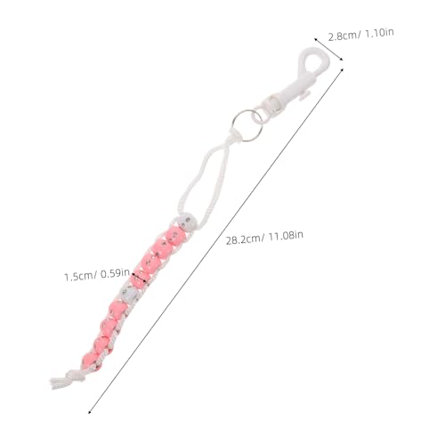 FAVOMOTO Golf Stroke Counter Bracelet with Pink Rhinestone Beads, Handwoven Golf Counting Beads Wrist Scorekeeper for Tournament Play and Practice Rounds