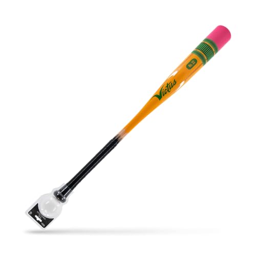 Victus Yardstick, Plastic Baseball Bat for Kids with Custom Plastic Ball, for Use on Turf or Grass, 2 5/8” Barrel and Soft Touch Grip, Lightweight Backyard Baseball Set, 32”