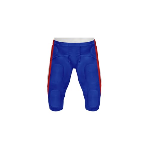 Youth Football Practice Jersey, Custom Blank Kids Practice Football Uniform Sportswear for Boys Training Games - color: Royal Blue Red White