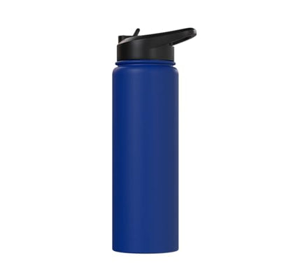 Whose Serve What's the Score Funny Pickleball Questions Stainless Steel Insulated Water Bottle - color: Royal Blue