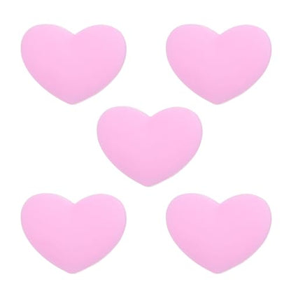 Tennis Racket Vibration Dampener Soft Silicone Racket Shock Absorber for Tennis Racquet String - Heart Shaped - color: Light Pink
