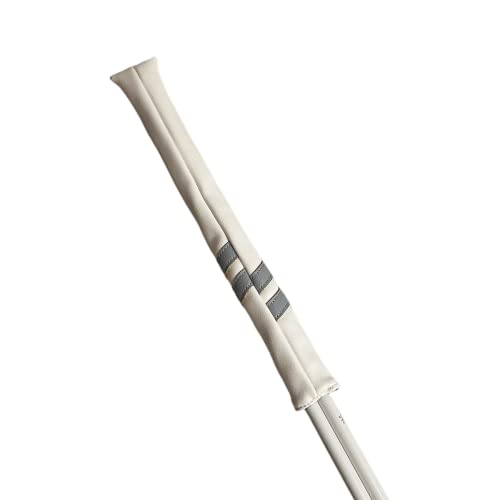 Classic Golf Alignment Stick Cover Headcover Holder 13in Hold at Least 2 Sticks - White, Light Blue, Black Soft Synthetic Leather Well Made