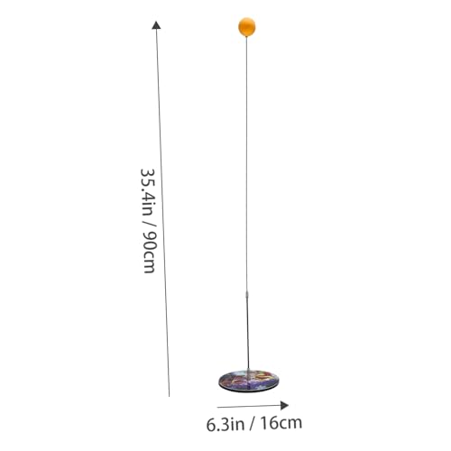 Table Tennis Trainer with Elastic Rod and Stainless Steel Base for Indoor Outdoor Practice Pong Balls Included Sports Racket Training Tool for Adults Enhancing Reflexes and