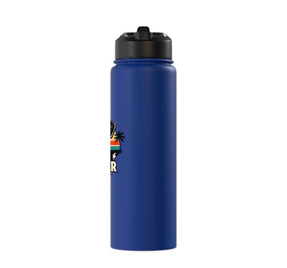 Dink Master Funny Pickleball Player Paddle Sports Stainless Steel Insulated Water Bottle - color: Royal Blue