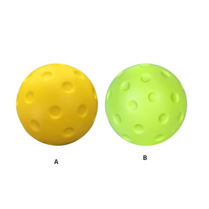 Quiet Foam Pickleballs Practice Balls Soft PU Balls Indoor & Outdoor for Reduced Noise Enduring Quiet Foam - color: bright yellow