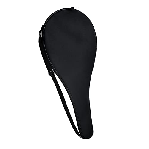 Tennis Bag Lightweight and Padded Tennis Rackets Cover with Adjustable Shoulder Strap - color: Black, size: 27.5"x11.4"