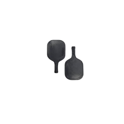 Miniature Pickleball Paddle 2-Pack – Plastic & Wood Options | Pickleball Cake Toppers, Decorations, Dollhouse Miniatures & Desktop Mini Game | Gift for Fans & Players (Black) - color: Black