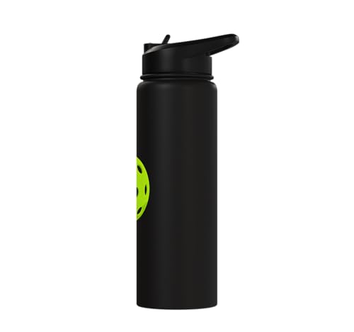 Pickleball: Dinking Buddy Stainless Steel Insulated Water Bottle - color: Black