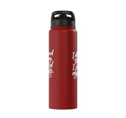 I don't need therapy, I just need my paddle. Pickleball game Stainless Steel Insulated Water Bottle - color: Red