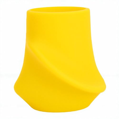 RiToEasysports Tennis Racket Grip,Silicone Tennis Racket Grip Corrector Swing Trainer for Beginners to Build Proper Technique - color: Yellow