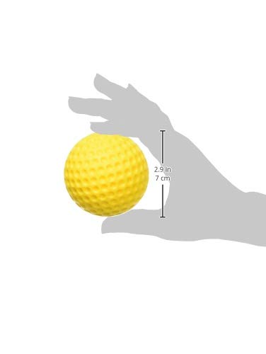 Heater Yellow Dimpled Baseballs, 1 Dozen, Polyurethane Material, Optic Yellow Color, for Use in Real Baseball Pitching Machines