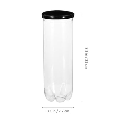 3Pcs Tennis Ball Holder Portable Multi-Function Storage Bottle for Tennis Balls Transparent Container with Lid Wear-Resistant