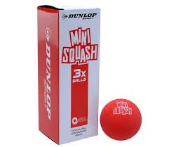 Dunlop Sports Mini Squash Ball - color: Red (Ages 5 to 7)
