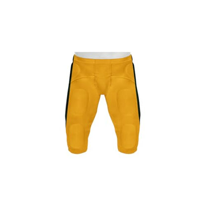 Youth Football Practice Jersey, Custom Blank Kids Practice Football Uniform Sportswear for Boys Training Games - color: Dark Green Gold White