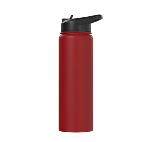 Whose Serve What's the Score Funny Pickleball Questions Stainless Steel Insulated Water Bottle - color: Red