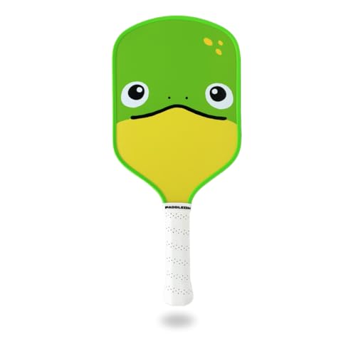 Funny Pickleball Paddles | USAPA Approved Paddle | T700 Carbon Fiber Surface | Propropylene Honeycomb Core | Non-Slip Cushion Grip | Single Paddle | High Grit & Spin | Fun Design - color: Frog