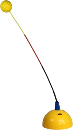 Solo Tennis Practice Rebounder Tennis Trainer Rebound Ball Tennis Ball Practice Rebounder Tennis Training Equipment for Beginner Strengthen Overall Muscle Memory Correct Body Posture Indoor Outdoor