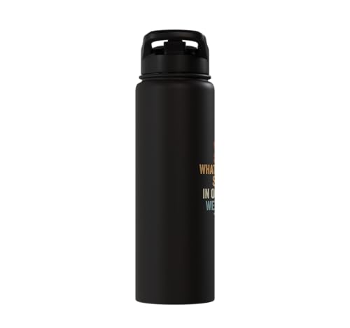Whose Serve What's the Score Funny Pickleball Questions Stainless Steel Insulated Water Bottle - color: Black