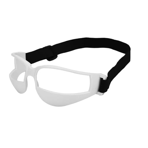 Dribbling Goggles Basketball 4PCS Comfortable Training Glasses - Lightweight PC Frame Enhance Ball Control Vision - color: White