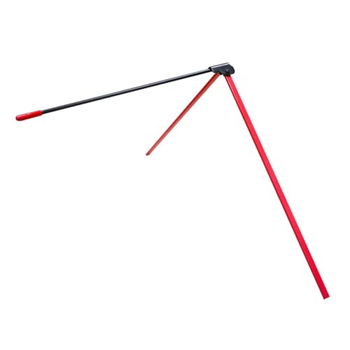 predolo Football Kicking Tee Foldable Stand Adjustable Holder Metal Portable Placekicker Support for Training Practice Suitable for Player Home Field - color: Red Black
