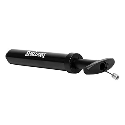 Spalding Sports Ball Pump Kit | Ideal for Basketball, Volleyball, Football, Soccer Ball & Rugby Ball | Complete Hand Pump Kit with Needles - color: Dual Action - 6" - Black