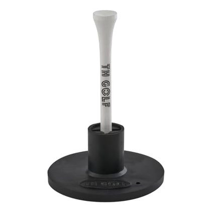 TH Golf Premium Rubber Golf Tees – Pack of 6 – Durable, Long-Lasting Tees in Multiple Sizes & Colours for Drivers, Woods & Irons - style: 25mm Cross Black