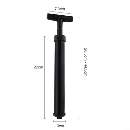 Sports Ball Inflator with Gauge, High Pressure Hand Pump featuring Adjustable Air Valve and Telescopic Rod, Portable Manual Inflator for Basketball Soccer Volleyball, Needle Set