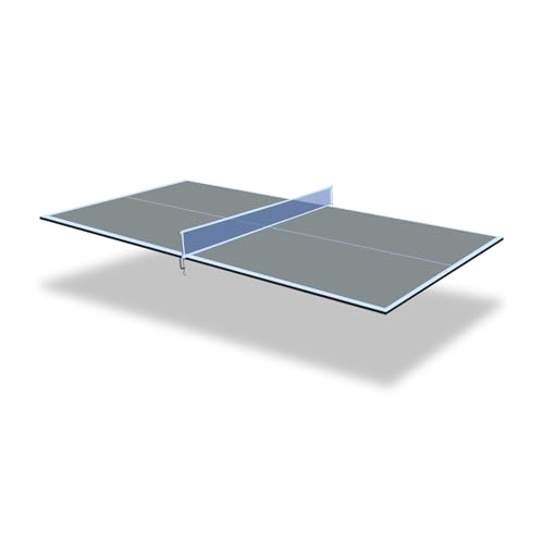 Ping Pong Table Top for Billiard Table - 6FT/7FT/8FT/9FT Foldable Table Tennis Topper with Net & Premium Foam Padding | Portable Table Tennis Conversion Top for Indoor & Outdoor Games - color: Grey, size: 6x3FT