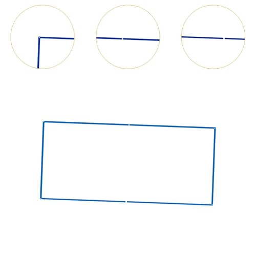 Beach Volleyball Court Marking Line Portable Design Heavy Duty 26.3 Ft X 52.5 Ft - color: Blue