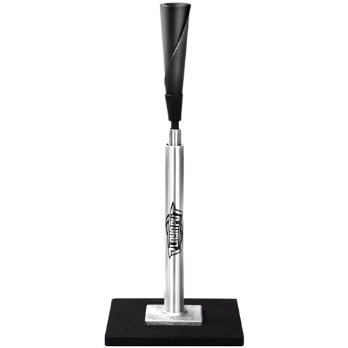 PLAYAPUT Baseball Batting Tee - Professional Hitting Tee for Baseball/Softball with Weighted Base,Flexible Rubber Top, Premium Aluminum Baseball Tee, Easy Adjust Height 24-46 inches For Kids or Adults