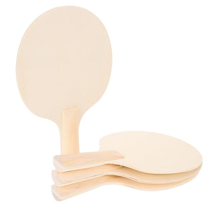 ARTIBETTER 4 Unpainted Wooden Ping Pong Paddles Set - DIY Blank Table Tennis Rackets for Custom Painting - Smooth Surface Craft Projects (10. 02 X 5. 89 Inches)