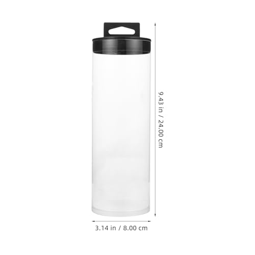 POPETPOP Transparent Tennis Ball Holder Portable Tennis Storage Bottle 9.44 Inch Clear PVC Tube for Balls Sports Organizer