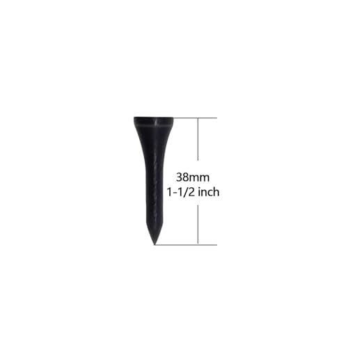 Wooden Golf Tees 3-1/4", 2-3/4", 1-1/2" Available,100 Count (Natural Color, White, Black, Blue, Red, Pink) - color: Black, size: 1 1/2 inch