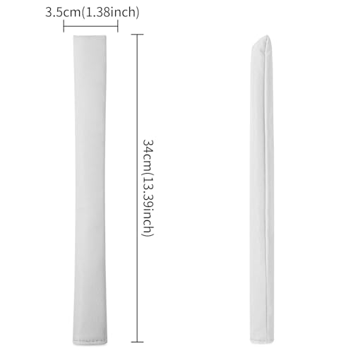 Golf Alignment Stick Cover Premium Leather Perfect Cover for Alignment Sticks Classic Blank Direction Rod Design Alignment Sticks Holder Golf Club Protector Holds 2 Sticks. - color: White