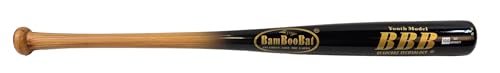 BAMBOOBAT by Pinnacle Sports Equipment INC. Youth Durable Bamboo Baseball Bat for Players Aging 5-13 Years Old - 100 Day Warranty - color: Brown Handle/Black Barrel, size: 31