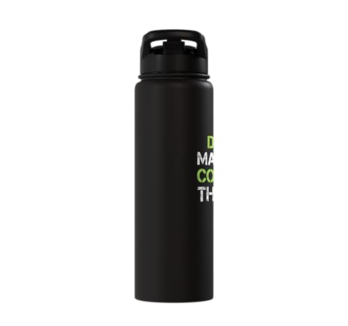 Pickleball Water Bottle - Dont Make Come Net - Player Gift Stainless Steel Insulated Water Bottle - color: Black