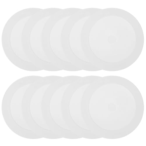 PATIKIL 10Pcs Flat Cones, 6 Inch Spot Markers Small Flat Soccer Training Cone for Football Basketball Agility Practice Sports Training Equipment - color: White