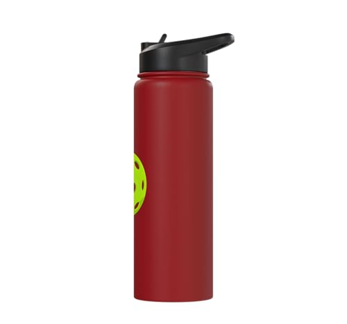 Pickleball: Dinking Buddy Stainless Steel Insulated Water Bottle - color: Red